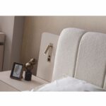 Juego de dormitorio de lujo Casa Padrino blanco / gris - 1 cama doble y 2 mesitas de noche - Imagen 4