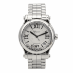 Reloj CHOPARD "Happy Sport" en acero, zafiro y diamante