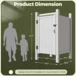 Cabina de Ducha Exterior de PVC Blanco - Imagen 4