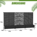 Celosía Decorativa de Jardín con Jardinera y Ruedas - Imagen 4